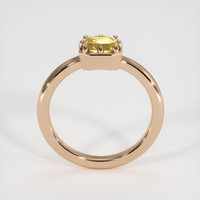 1.57 Ct. Orangish Yellow Sapphire Ring, 18K Rose Gold 3
