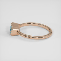 2.01 Ct. Greenish Blue Sapphire Ring, 18K Rose Gold 4