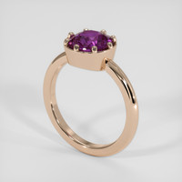 2.13 Ct. Pinkish Purple Sapphire Ring, 18K Rose Gold 2
