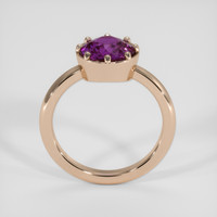2.13 Ct. Pinkish Purple Sapphire Ring, 18K Rose Gold 3