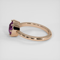 2.13 Ct. Pinkish Purple Sapphire Ring, 18K Rose Gold 4