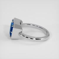 3.60 Ct. Blue Sapphire Ring, 10K White Gold 4