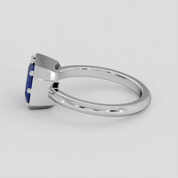 2.34 Ct. Blue Sapphire Ring, 10K White Gold 4