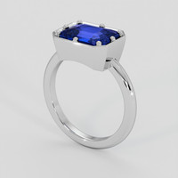 3.01 Ct. Blue Sapphire Ring, 14K White Gold 2