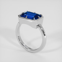 3.60 Ct. Blue Sapphire Ring, 14K White Gold 2