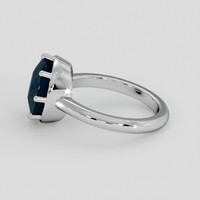 5.03 Ct. Bluish Green Sapphire Ring, 14K White Gold 4
