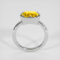 4.40 Ct. Yellow Sapphire Ring, 14K White Gold 3