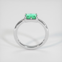 0.68 Ct. Emerald Ring, 18K White Gold 3