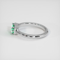 0.68 Ct. Emerald Ring, 18K White Gold 4