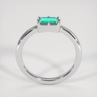 0.68 Ct. Emerald Ring, 18K White Gold 3