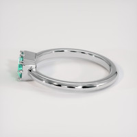 0.68 Ct. Emerald Ring, 18K White Gold 4