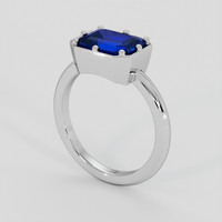 2.34 Ct. Blue Sapphire Ring, 18K White Gold 2