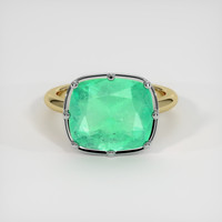 5.04 Ct. Emerald Ring, 18K White & Yellow 1