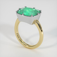 5.04 Ct. Emerald Ring, 18K White & Yellow 2