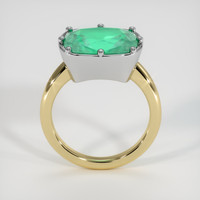 5.04 Ct. Emerald Ring, 18K White & Yellow 3