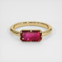 1.57 Ct. Purplish Red Ruby Ring, 10K Yellow Gold 1
