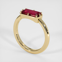 1.57 Ct. Purplish Red Ruby Ring, 10K Yellow Gold 2