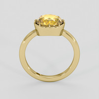 3.53 Ct. Peach Sapphire Ring, 10K Yellow Gold 3