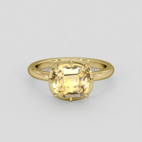 3.12 Ct. Yellow Sapphire Ring, 10K Yellow Gold 1