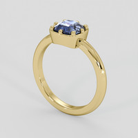 1.17 Ct. Blue Sapphire Ring, 10K Yellow Gold 2