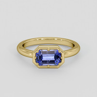 1.45 Ct. Purplish Blue Sapphire Ring, 10K Yellow Gold 1