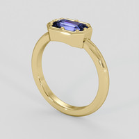 1.45 Ct. Purplish Blue Sapphire Ring, 10K Yellow Gold 2