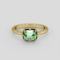 1.75 Ct. Green Tourmaline Ring, 14K Yellow Gold 1