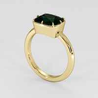 3.07 Ct. Bluish Green Sapphire Ring, 14K Yellow Gold 2