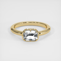 1.20 Ct. White Sapphire Ring, 14K Yellow Gold 1