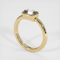 1.20 Ct. White Sapphire Ring, 14K Yellow Gold 2