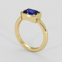 2.33 Ct. Purplish Blue Sapphire Ring, 14K Yellow Gold 2
