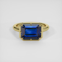 3.60 Ct. Blue Sapphire Ring, 14K Yellow Gold 1
