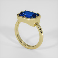 3.60 Ct. Blue Sapphire Ring, 14K Yellow Gold 2