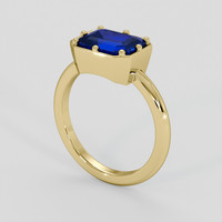 2.34 Ct. Blue Sapphire Ring, 14K Yellow Gold 2