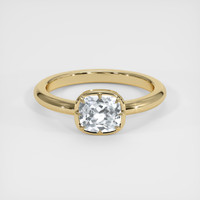 1.18 Ct. Grey Sapphire Ring, 14K Yellow Gold 1