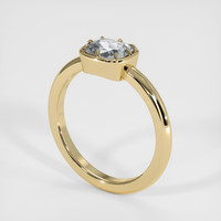 1.18 Ct. Grey Sapphire Ring, 14K Yellow Gold 2