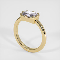 1.81 Ct. Grey Sapphire Ring, 14K Yellow Gold 2