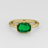 1.84 Ct. Emerald Ring, 18K Yellow Gold 1