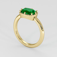 1.84 Ct. Emerald Ring, 18K Yellow Gold 2
