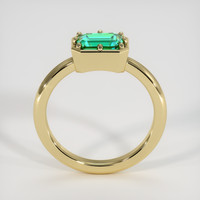 1.10 Ct. Emerald Ring, 18K Yellow Gold 3