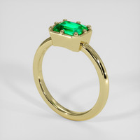 1.04 Ct. Emerald Ring, 18K Yellow Gold 2