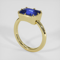 3.01 Ct. Blue Sapphire Ring, 18K Yellow Gold 2