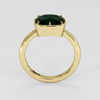 3.07 Ct. Bluish Green Sapphire Ring, 18K Yellow Gold 3