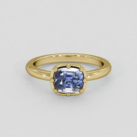 1.17 Ct. Blue Sapphire Ring, 18K Yellow Gold 1