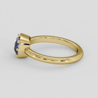 1.17 Ct. Blue Sapphire Ring, 18K Yellow Gold 4