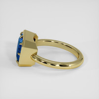 3.60 Ct. Blue Sapphire Ring, 18K Yellow Gold 4