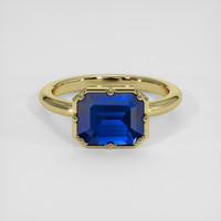2.34 Ct. Blue Sapphire Ring, 18K Yellow Gold 1
