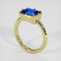 2.34 Ct. Blue Sapphire Ring, 18K Yellow Gold 2