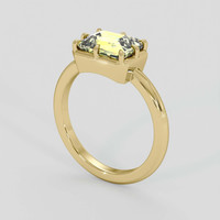 3.20 Ct. Yellow Sapphire Ring, 18K Yellow Gold 2