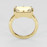 5.02 Ct. Peach Sapphire Ring, 18K Yellow Gold 3